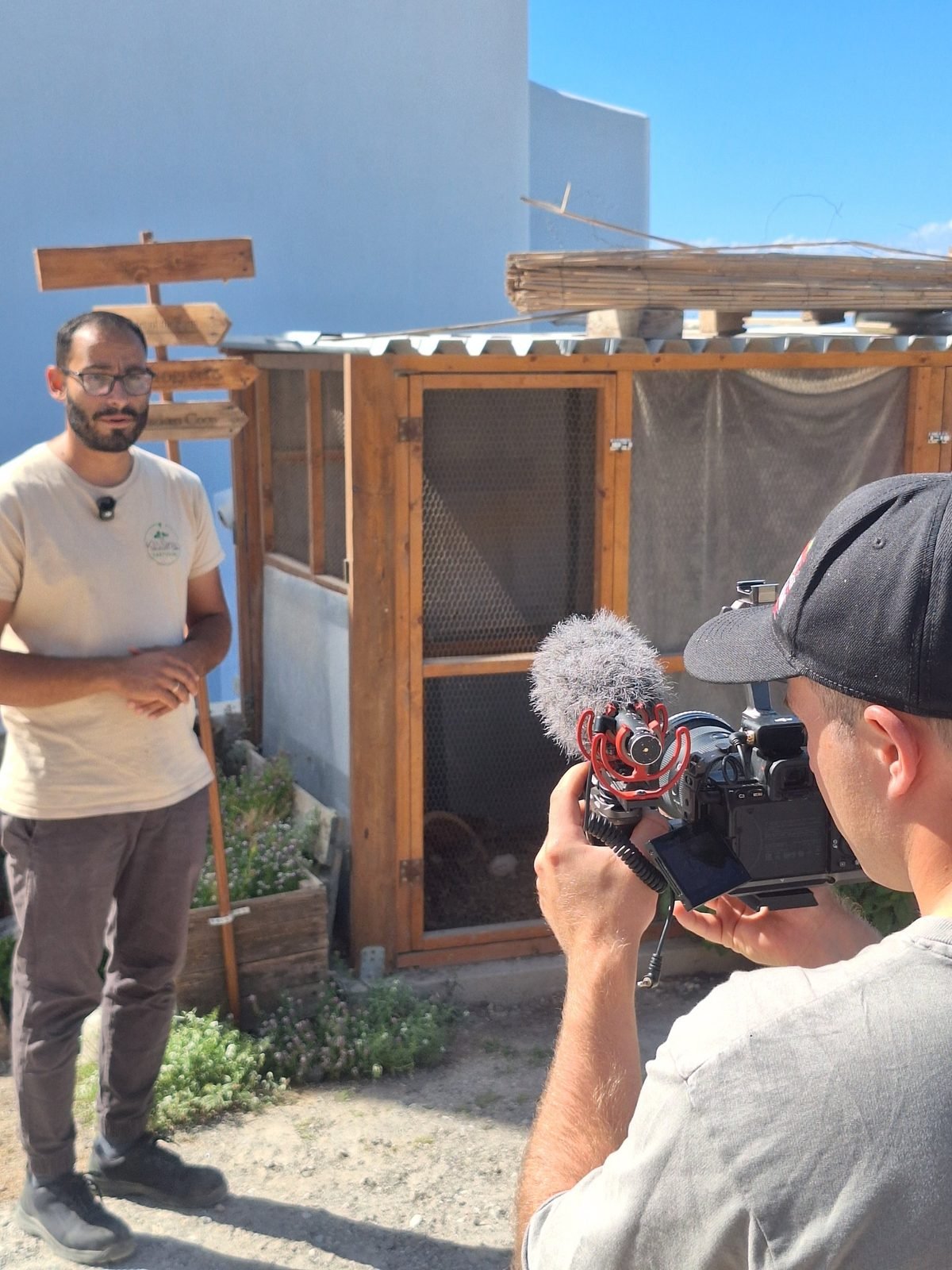 Filming at Kissiras Microgreens in Pyrgos, September 2026